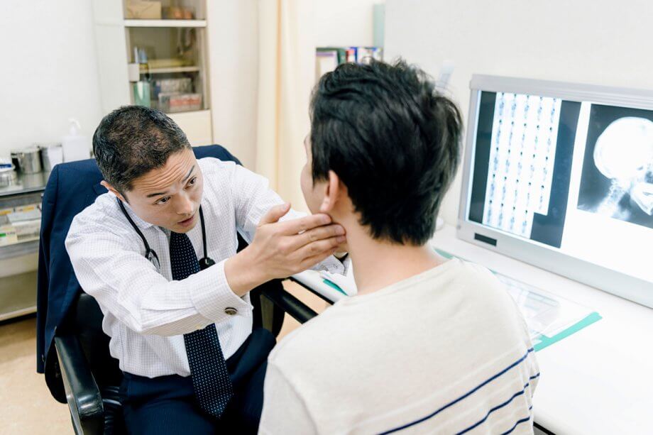 dentist giving dental exam